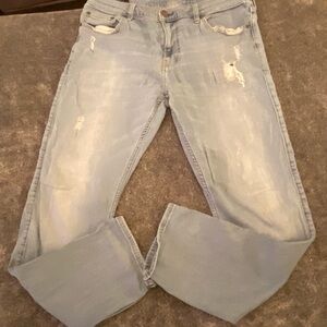 Men’s Light Blue Distressed Jeans